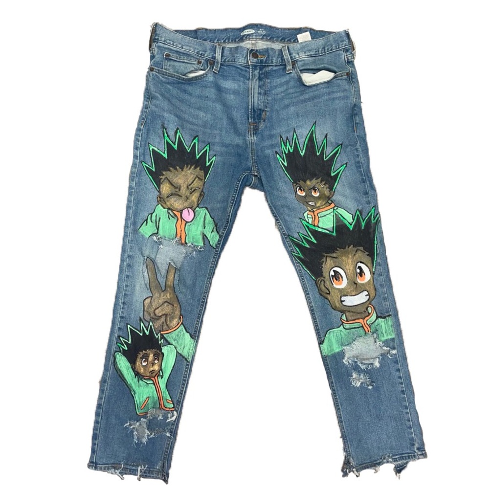 Hand Painted “Gon Moods” denim